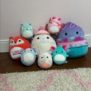 Squishmallows Pastel Tie-Dye Plush with Aqua Logo Tag